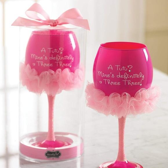 NEW Mud Pie Hand Painted Wine Glass - Picture 2 of 2